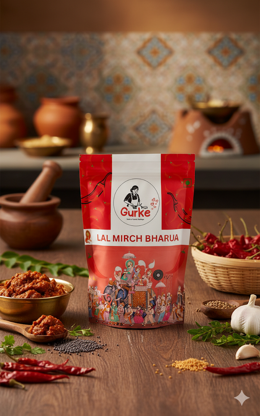 Lal Mirch ka Bharua Achar | Stuffed Red Chilli Pickle